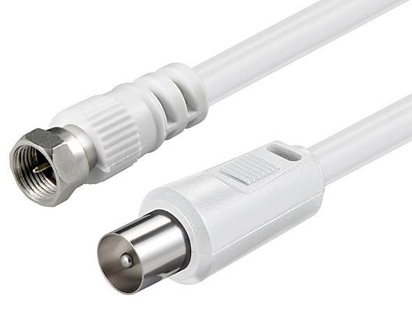 SAT-Kabel-F-auf-Koax-41-317-00900 2,5m TV SAT Kabel Koaxstecker auf F-Stecker