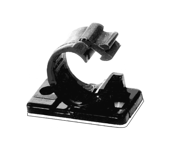 Klebepad_fuer_Rundkal_bis_12mm_42-690-00620 Kabelschelle selbstklebend für Rundkabel bis 12mm