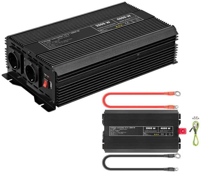 12V_Spannungswandler_2000W_43-846-06200_B01 DCAC Wechselrichter 12V auf 230V 2000W Dauer Peak 4000W mod.Sinus