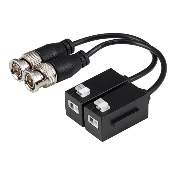 4K_HD_Balun_79-340-00350_ab_2022 HD Balun Passiv Zweidrahttechnik auf BNC 2Draht Konverter bis 4K für AHD TVI CVI CVBS Paarpreis