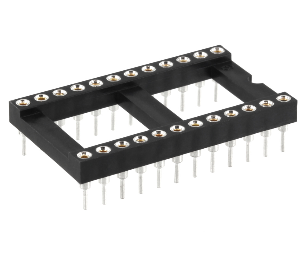 24pol-IC-Fassung-Praezision-Breit-46-665-00070 IC Fassung 24pol Präzision gedrehte Kontakt RM 2,54 Breit