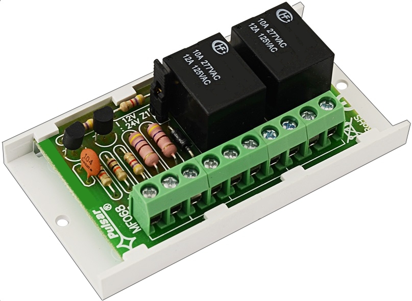 12V_24V_Relaisplatine_92-477-02508 Modul 12V Relaisplatine 12V-24VDC Relaiskarte mit 2x Wechslerkontakten je 10A