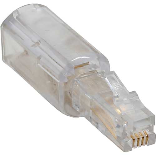 39-875-00027-18890l_transparent Twist-Stop 4pol RJ10 Stecker-Kupplung kurzer Adapter