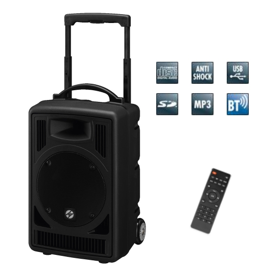 Mobile_Musikanlage_mit_CD-Spieler_TXA-820CD TXA820-CD Mobiles Verstärkersystem mit CD-Spieler Bluetooth Funkempfänger Akku + Netzbetrieb