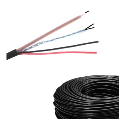 25m Kamerakabel Kombikabel 1xKoax+2x0,7qmm+2xRS485 Data Schwarz Restposten 