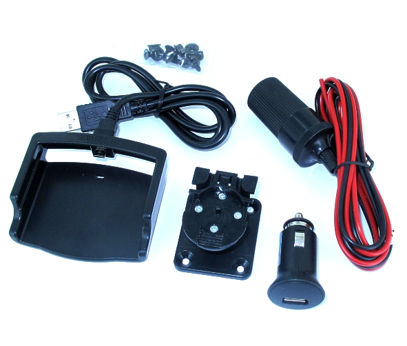 Handyhalter-fixeinbau-Samsung-S4-S5-ua-78-380-00327 Handyhalter mit Micro USB Ladegerät 12-24V zu Samsung und andere