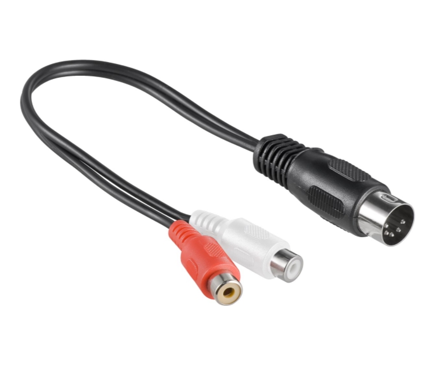 42-685-00042_5pol_DIN-Adapter DIN Audioadapter 5pol DIN Stecker auf 2x Cinchkupplung