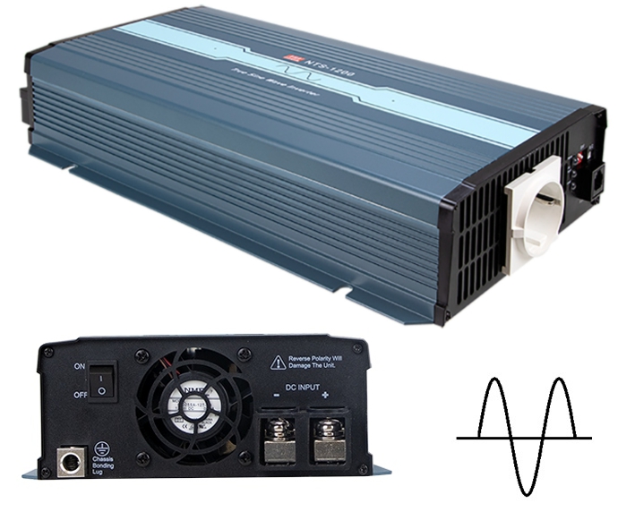 DCAC Wechselrichter 12V auf 230V 1200W Dauer Peak 2000W echter Sinus mit RS232 Fernsteuerport DCAC Wechselrichter 12V auf 230V 1200W Dauer Peak 2000W echter Sinus mit RS232 Fernsteuerport