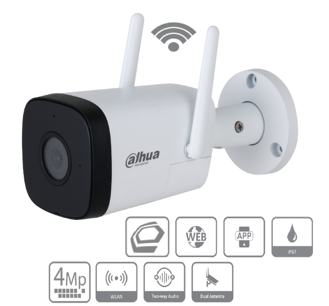 4MP WLAN Kamera 4MP Netzwerkkamera IP67 SD-Speicherplatz Mikro + LS