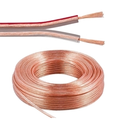 42-773-00750 25m Lautsprecherkabel 2x 1,5qmm Ring Transparent 100% Kupfer OFC
