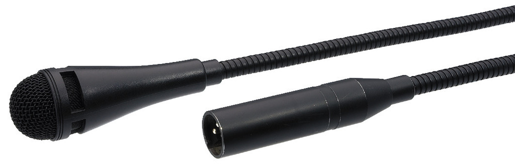Mikrofon-mit-Schwanenhals-und-XLR-Stecker-88-799-00410-A Mikrofon mit Schwanenhals 700mm Dynamisch Niere 500-ohm