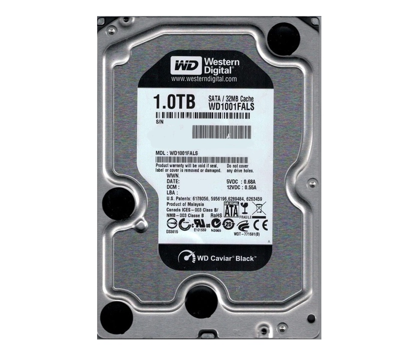 1TB Festplatte SATA 7200Umin 32MB Cache 3,5zoll WD1001FALS WD Caviar Black  Refurbished