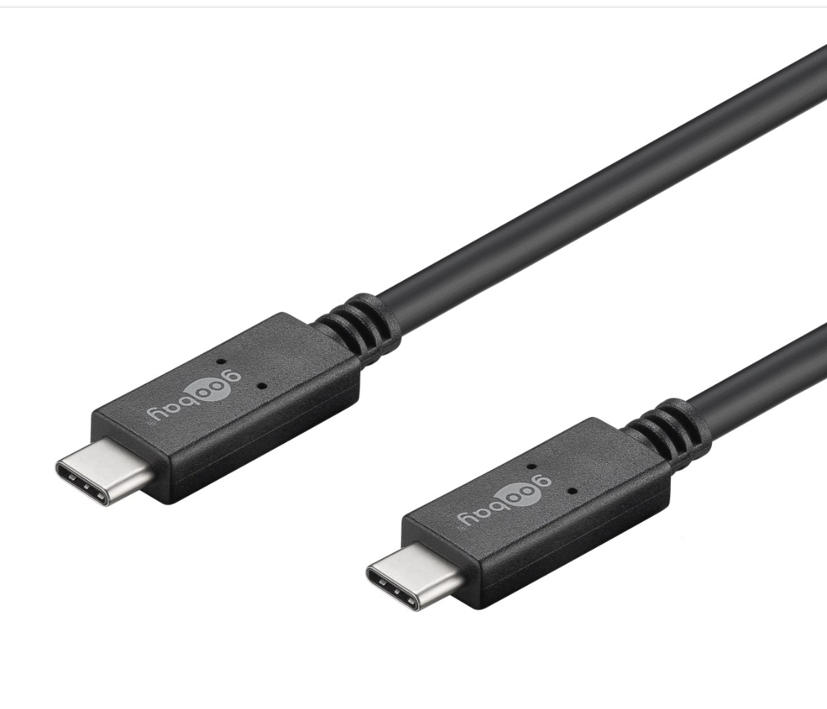 1m USB-C Kabel Anschlusskabel USB-C auf USB-C Stecker bis 5A und 100W Leistung