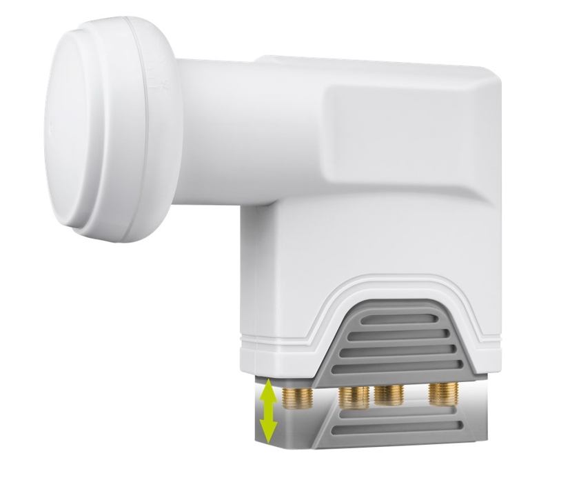 78-304-00611_Quattro_LNB_ohne_Switch_B01 SAT LNB Quattro Digital Analog 40mm ohne Switch für Multischalter