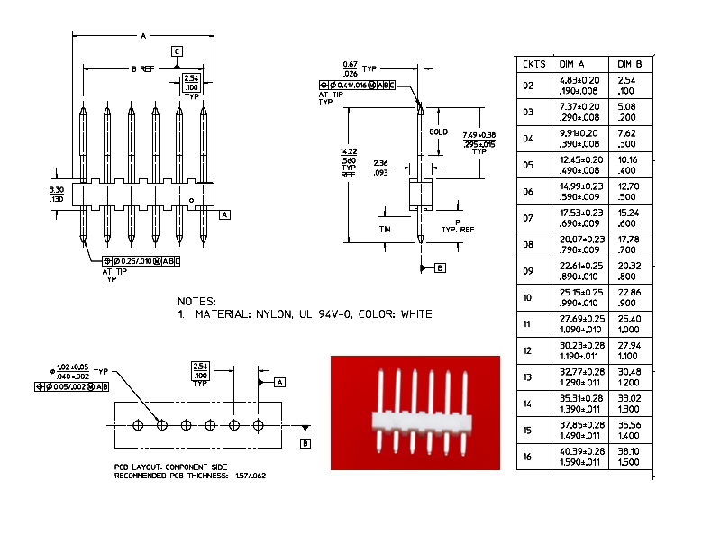 7pol_Stiftleiste_38-878-00370_Molex_22-03-2071_Zeichnung
