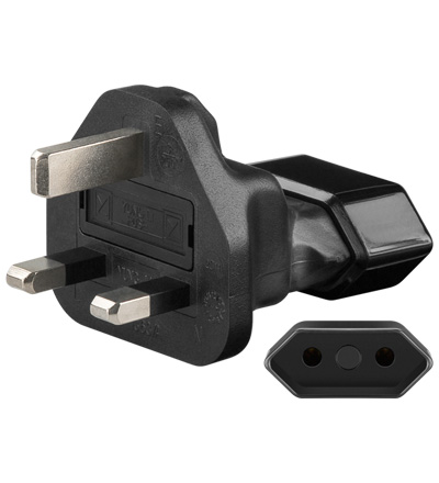 41-679-05120-UK-Adapter-95303 Reiseadapter GB Stecker auf 2pol Univ-Kupplung