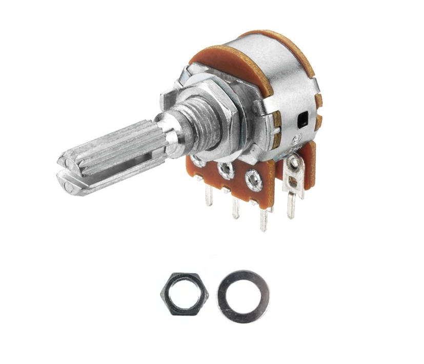 50Kohm LOG Japanpoti Stereo 47K 6mm Achse Achslänge 19mm 50Kohm LOG Japanpoti Stereo 47K 6mm Achse Achslänge 19mm