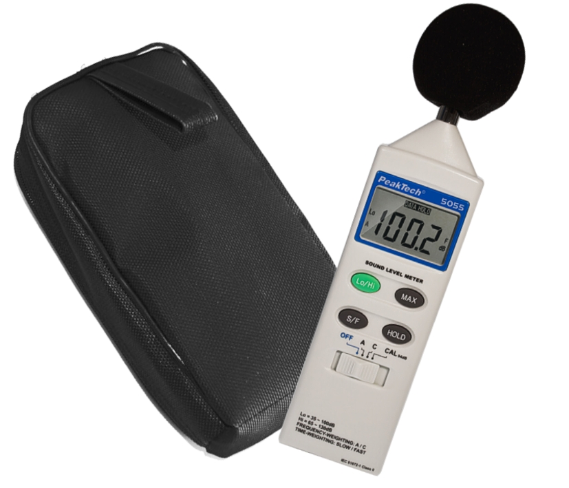 Schallpegelmessgeraet_fuer_Arbeitsplatz_91-400-00210 Messgerät Schallpegel P5055 35 bis 135dB LCD 2 Bereiche  Schallpegelmessung