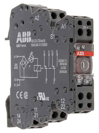 47-826-11620 230V Relais für AC oder DC mit 2xWechsler je 8A DIN Hutschienen ABB