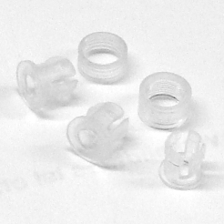 15-783-00345-led-fassung-transparent-b20 3mm LED Fassung Kunststoff Clip 2-teilig Transparent -100er Pack-