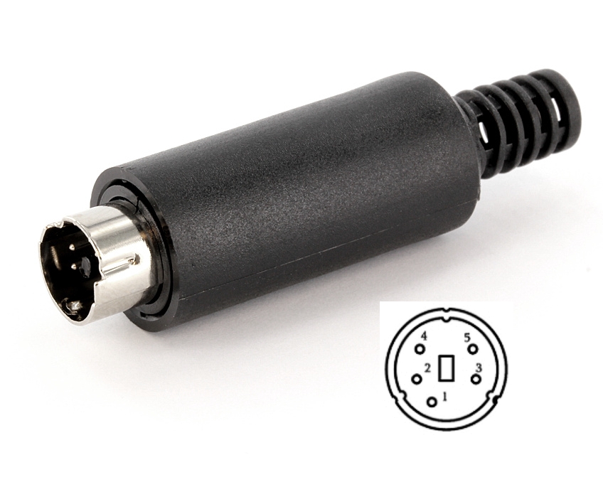5pol_MINI_DIN_Stecker_39-860-00003_2020 5pol Mini DIN Stecker