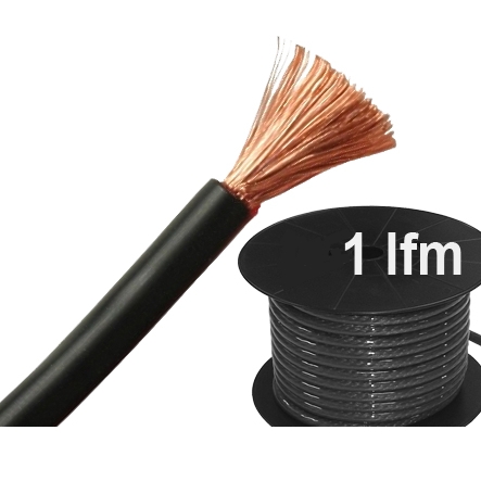 16qmm_schwarze_hochflexible_Litze_42-772-00685 16qmm Kabel FLY 1adrig hochflexibel 99,9% Kupfer OFC Schwarz je lfm