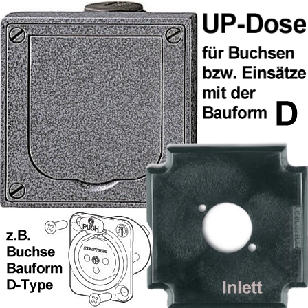 Dose für D-Type Einsätze