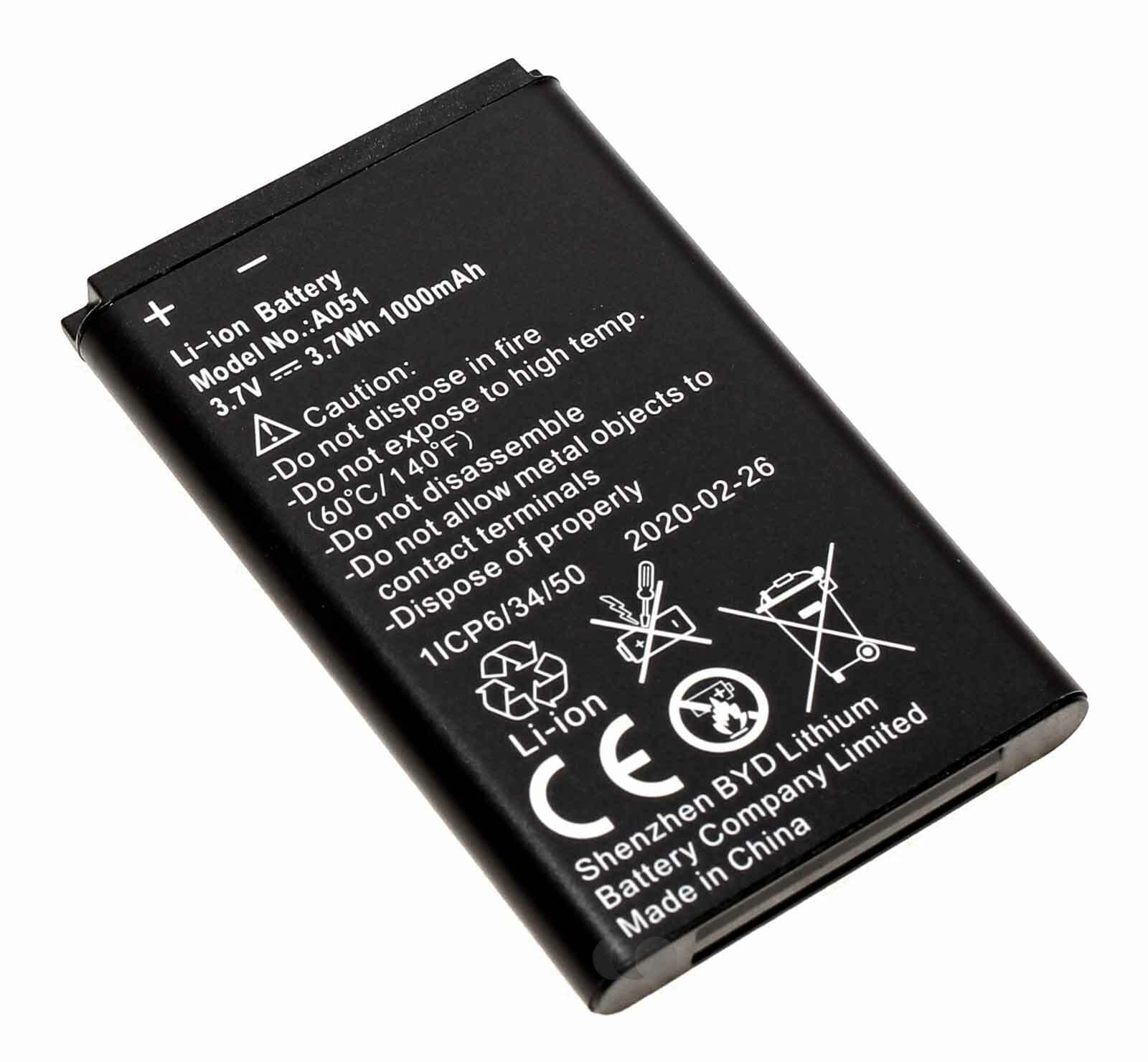 Fritz Fon Akku A051 Akku Funktelefon AVM Fritz!Fon C6 Li-Ion 3,7V 1000mAh