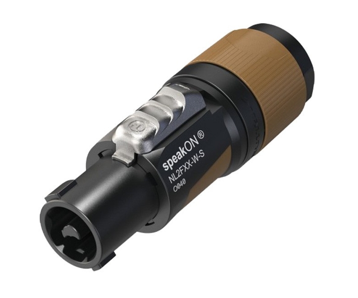 39-852-00288_Speacon_NL2FXX-W-S_B01 Speakon Stecker 2pol gerade NL2FXX-W-S Kabeleinlass 6-12mm PA-Stecker für PA-Verstärker Endstufen Profiboxen