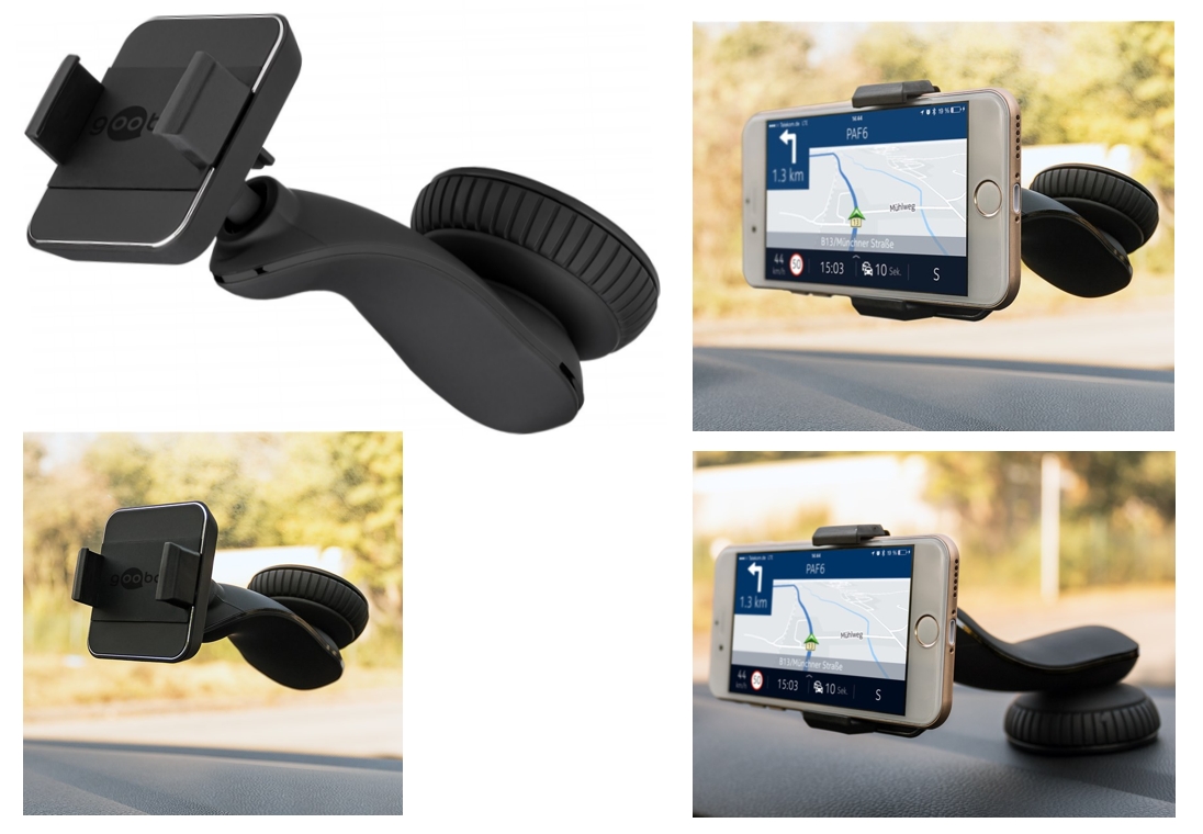 Handyhalter mit Saugnapf für Montage im Auto für Smartphone Handy