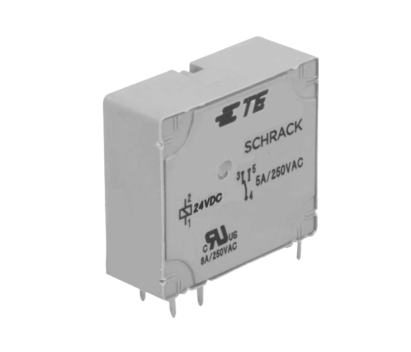47-826-00365_24V_Tyco_Schrack_Relais_KR511024_OK 24V Relais 24V DC Spule 1xUM Wechslerkontakt bis 5A 250Vac V23057 Serie
