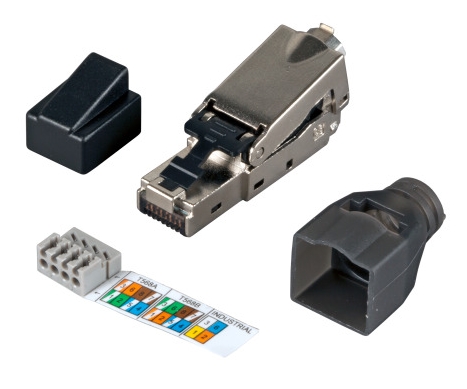 RJ45 Stecker CAT6 für LAN Verlegekabel Feldkonfektionierbarer