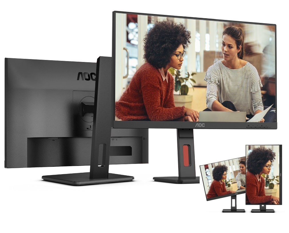 AOC 24E3QAF LED Monitor 61cm (24zoll) Bildschirm Eingang HDMI DisplayPort VGA Audio höhenverstellbar AOC 24E3QAF LED Monitor 61cm (24zoll) Bildschirm Eingang HDMI DisplayPort VGA Audio höhenverstellbar