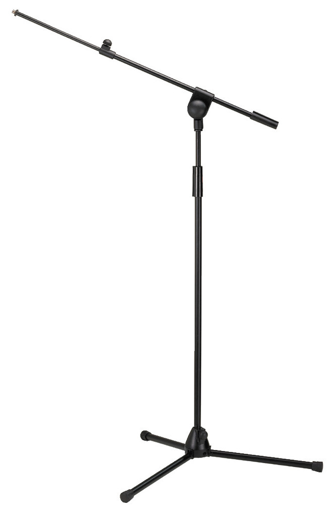 88-552-00310_H232930A Mikrofonstativ Mikrofonständer 99-240cm mit 56-95cm Ausleger Schwarz Bodenstativ