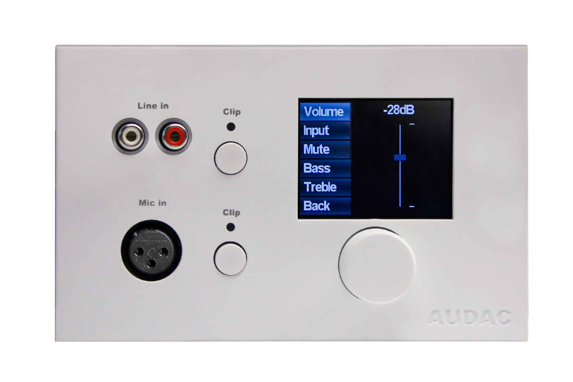 Audac MWX65 Weiss LCD-Wandpanel für MTX48 oder MTX88 Audiomatrix