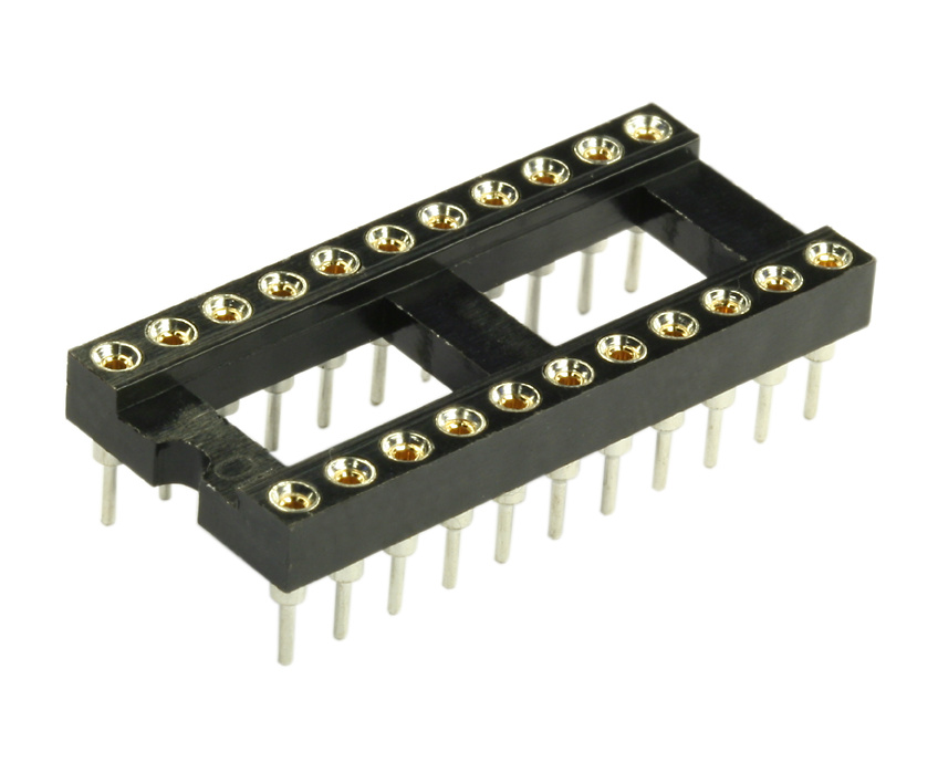 22pol-IC-Fassung-Praezision-46-665-00065 IC Fassung 22pol Präzision gedrehter Kontakt RM 2,54mm