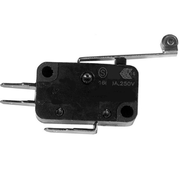 95-837-00130_Mikroschalter_16A_mit_Rolle Mikroschalter 28x16x9,5mm Rollenhebel 5mm 1xUM 10A 250V