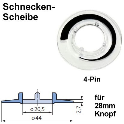 Schweifscheibe zu 28mm Knopf