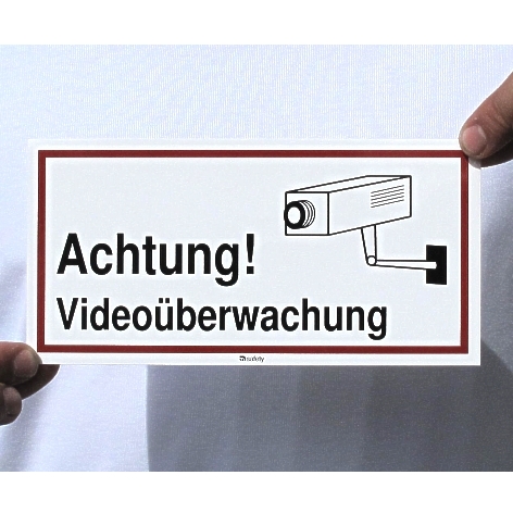 Schild Aufkleber Kameraüberwachung Videokamera