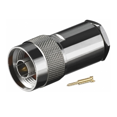 39-876-00050_N-Stecker_2020 N-Stecker für RG8 RG11 RG213 RG214 Kabel DM 10,7mm Lötversion N-Type Serie