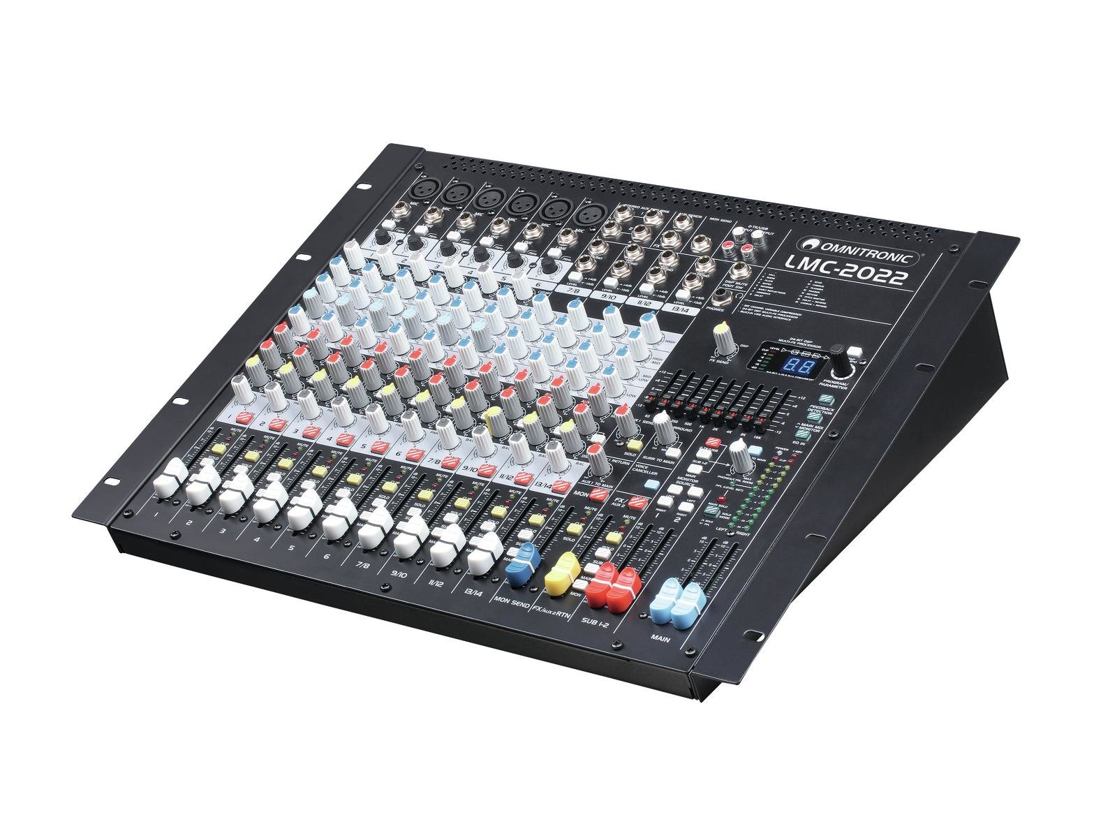 Mischpult Mixer 10Kanal für Theater Bands Club mit USB Effektgerät 19zoll tauglich