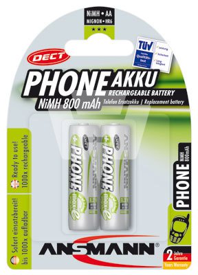 33-175-00078Zrjt5fkvKvKM9 AA Mignon Akku 800mAh für DECT Funktelefone maxE  2er Pack
