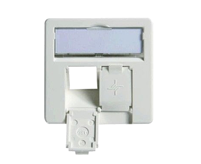 Telegartner-Innenblende-50x50mm-39-875-00435 Telegärtner LAN Blende Innenrahmen Blende F00020A0113 Alpinweiss für AMJ Netzwerkdose