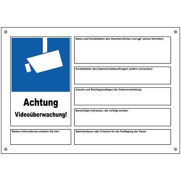 Schild Kameraüberwachung Videoüberwachung nach DSGVO Aufkleber