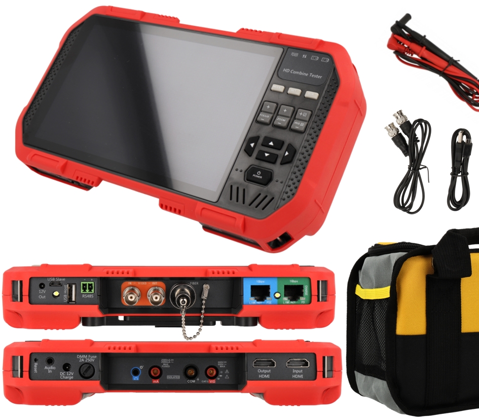 Prüfgerät Testmonitor für Kamerasysteme AHD TVI CVI CVBS IP LAN WLAN ONVIF RS485 Multimeter Prüfgerät Testmonitor für Kamerasysteme AHD TVI CVI CVBS IP LAN WLAN ONVIF RS485 Multimeter