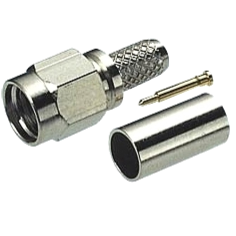 39-874-00130_SMA_01 SMA Stecker für RG58 Koax Crimpstecker