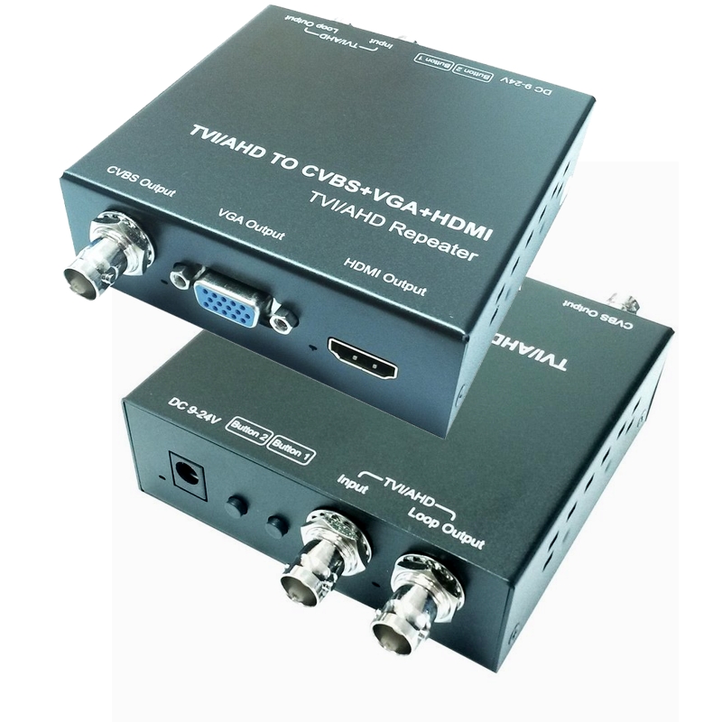 Signalkonverter 3in1 AHD TVI Signale auf FBAS CVBS VGA HDMI Signal Konverter Signalkonverter 3in1 AHD TVI Signale auf FBAS CVBS VGA HDMI Signal Konverter