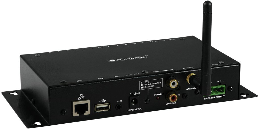 WLAN Player WIFI Player mit 2x25W Stereo-Verstärker Multiroom bis 6-Räume