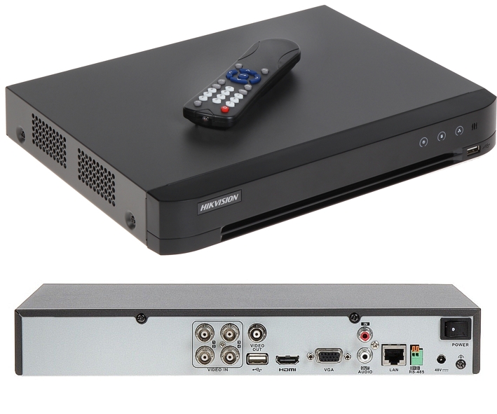 4Kanal DVR Rekorder 5in1 AHD TVI CVI und 2xIP-Kanal Analog Onvif APP BNC POC