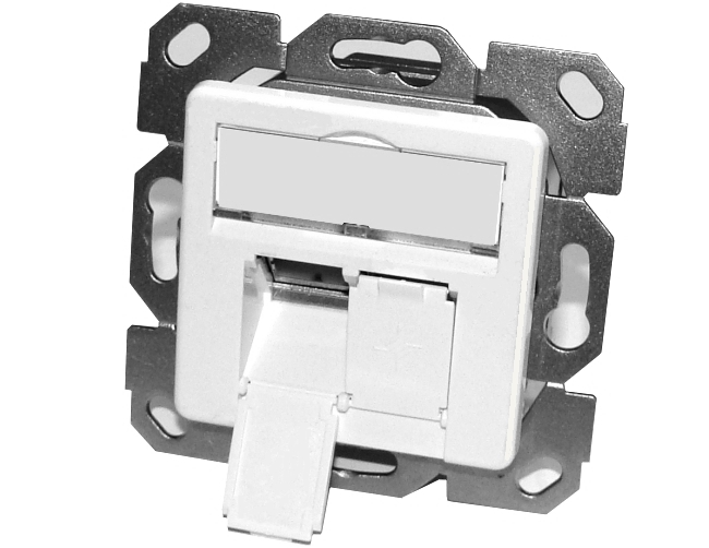 Cat6-LAN-Dose-J00020A0393-39-875-0070-Bild05 Netzwerkdose CAT6A Unterputz Doppeldose mit Innenblende LAN Dose Alpinweiss